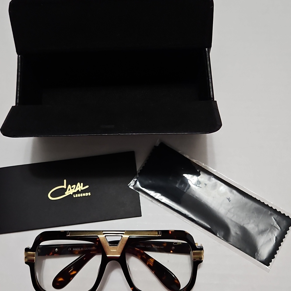 Cazal Legends Tortoiseshell Aviator Frames with Gold Accents Mens Or Womens - Picture 12 of 16